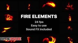 دانلود مجموعه المان موشن گرافیک : آتش Flash FX Fire Elements