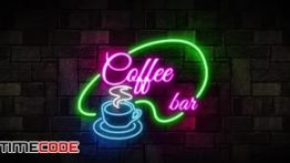 دانلود پروژه آماده افترافکت : لوگو نئون Neon Coffee Bar