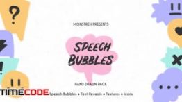 دانلود پروژه آماده افترافکت : مجموعه ابر گفتگو فانتزی Speech Bubbles – Hand Drawn Pack