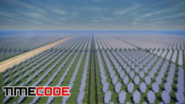 دانلود فوتیج مزرعه خورشیدی Solar farm animation