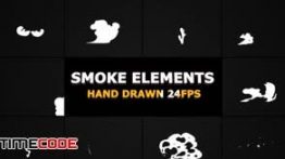 دانلود فوتیج موشن گرافیک : ترنزیشن و دود Cartoon Smoke Elements And Transitions