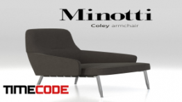 دانلود مدل آماده سه بعدی : صندلی Minotti Coley Armchair