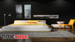 دانلود مدل آماده سه بعدی : تخت خواب Bonaldo Amos bed model