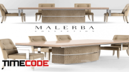 دانلود مدل آماده سه بعدی : میز و صندلی Table and chair malerba