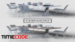 دانلود مدل آماده سه بعدی : میز نهارخوری Gervasoni Brick