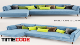 دانلود مدل آماده سه بعدی : مبل راحتی Milton Sofa Big