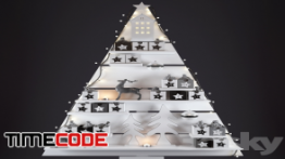 دانلود مدل آماده سه بعدی : درخت کریسمس Christmas wall tree