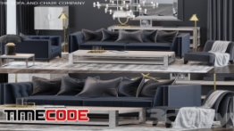 دانلود مدل آماده سه بعدی : مبلمان The Sofa & Chair Company Set 6