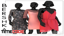 دانلود مدل آماده سه بعدی : لباس زنانه BERSHKA Dresses