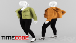 دانلود مدل آماده سه بعدی : ژاکت زنانه jacket with hood