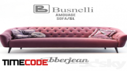 دانلود مدل آماده سه بعدی : مبلمان Busnelli Amouage Sofa SL