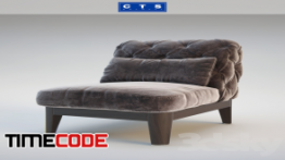 دانلود مدل آماده سه بعدی : صندلی راحتی CTS Salotti armchair ELLIOT Poltroncina