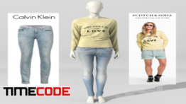 دانلود مدل آماده سه بعدی : ژاکت و شلوار جین Calvin Klein Jeans and Scotch & Soda Sweater