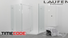 دانلود مدل آماده سه بعدی : حمام شیشه ای Shower Laufen IL BAGNO ALESSI