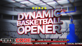 دانلود پروژه آماده افترافکت : وله ورزشی مخصوص بیسبال Dynamic Basketball Opener/Intro