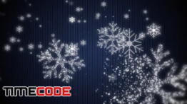 دانلود بک گراند موشن گرافیک : بلور برف Snowflake Particles Background