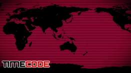 دانلود فوتیج نقشه جهان Red World Background