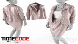 دانلود مدل آماده سه بعدی :  لباس ابریشم Silk costume
