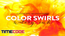 دانلود مجموعه تکسچر : جوهر رنگی Color Swirls – Watery Ink