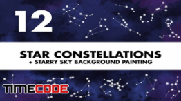 دانلود وکتور ستاره Star Constellations + Sky Painting
