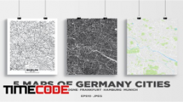 دانلود وکتور نقشه شهر های آلمان maps of Germany cities