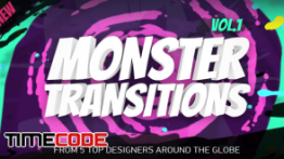 دانلود پروژه آماده افترافکت : ترنزیشن Monster Transitions