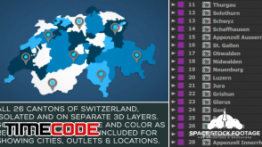 دانلود پروژه آماده افترافکت : نقشه سوئد Switzerland Map Kit