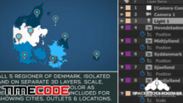 دانلود پروژه آماده افترافکت : نقشه دانمارک Denmark Map Kit