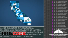 دانلود پروژه آماده افترافکت : نقشه کالیفرنیا California Map Kit
