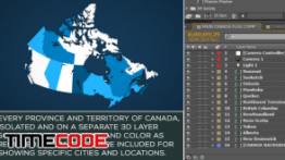 دانلود پروژه آماده افترافکت : نقشه کانادا Canada Map Kit