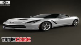 دانلود مدل آماده سه بعدی : شورلت Chevrolet Corvette Stingray (C7) Coupe 2014