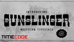 دانلود مجموعه فونت لاتین وسترن Gunslinger Typeface