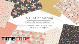 دانلود مجموعه پترن گل A Hint of Spring-vector & jpgs