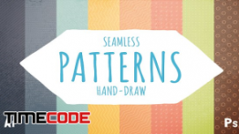 دانلود پترن خط و نقطه با طراحی دستی Retro hand-draw patterns