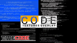 دانلود فوتیج نمایش کد برنامه نویسی روی صفحه نمایش Code Textures Overlay