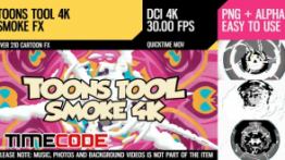 دانلود مجموعه دود کارتونی موشن گرافیک  Toons Tool 4K Smoke FX