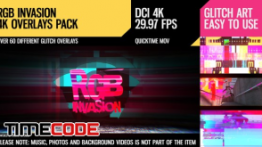 دانلود فوتیج آماده موشن گرافیک : رقص نور  RGB Invasion 4K Overlays Pack