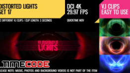 دانلود فوتیج آماده موشن گرافیک : رقص نور  VJ Distorted Lights 4K Set 17
