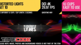 دانلود فوتیج آماده موشن گرافیک : رقص نور VJ Distorted Lights 4K Set 10