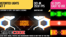دانلود فوتیج آماده موشن گرافیک : رقص نور VJ Distorted Lights 4K Set 7