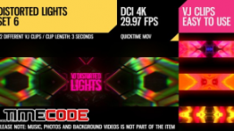 دانلود فوتیج آماده موشن گرافیک : رقص نور VJ Distorted Lights 4K Set 6