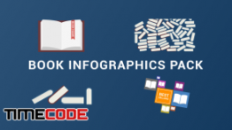 دانلود جعبه ابزار ساخت موشن گرافیک با موضوع تحصیلی Book Infographics Pack