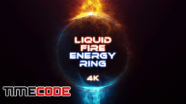 دانلود فوتیج آماده موشن گرافیک : حلقه آتش Liquid Energy Fire Ring
