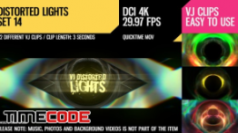 دانلود فوتیج آماده موشن گرافیک : رقص نور  VJ Distorted Lights – 4K Set 14