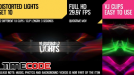 دانلود فوتیج آماده موشن گرافیک : رقص نور VJ Distorted Lights – Set 10