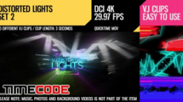 دانلود فوتیج آماده موشن گرافیک : رقص نور VJ Distorted Lights 4K Set 2