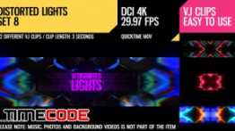 دانلود بک گراند موشن گرافیک : رقص نور VJ Distorted Lights 4K Set 8