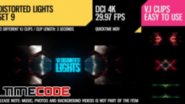 دانلود بک گراند موشن گرافیک : رقص نور VJ Distorted Lights 4K Set 9
