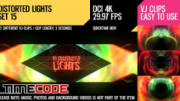 دانلود بک گراند موشن گرافیک : رقص نور VJ Distorted Lights 4K Set 15