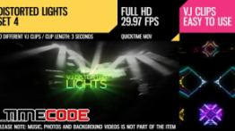 دانلود فوتیج آماده موشن گرافیک : رقص نور VJ Distorted Lights Set 4